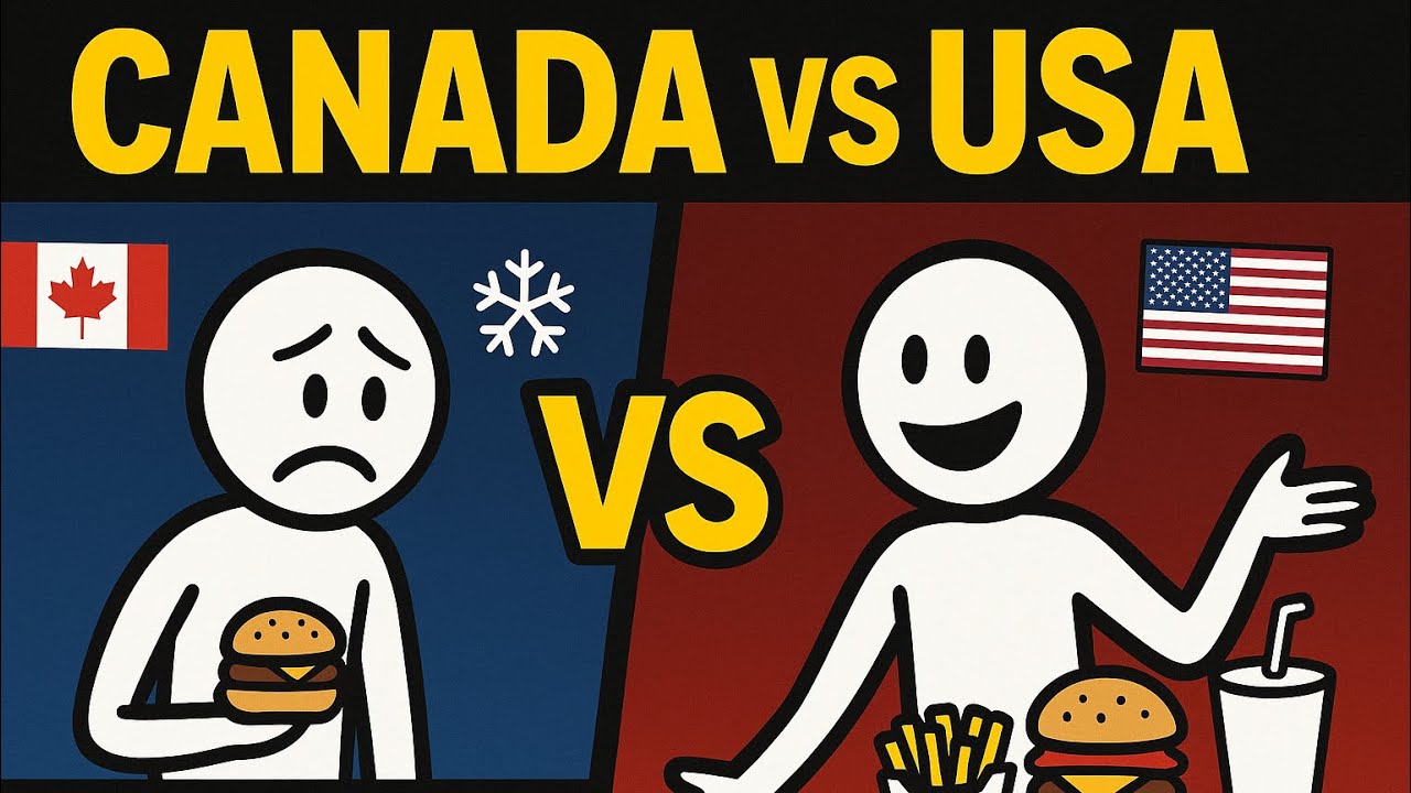 Living in Canada vs the USA (EXPLAINED IN 1 MINUTE)