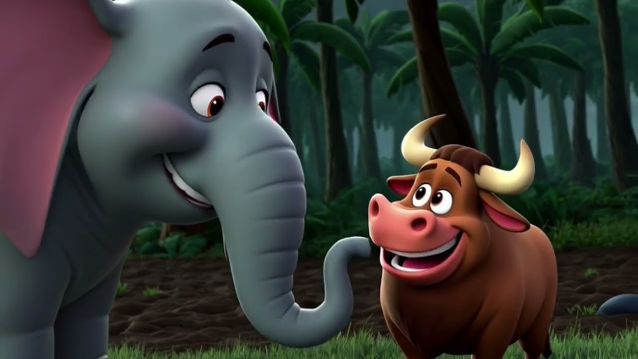 Hathi aur bail ki dosti ।। Cartoon video ।। 🐃🐃🐘🐂🐘🐃🐘🐘