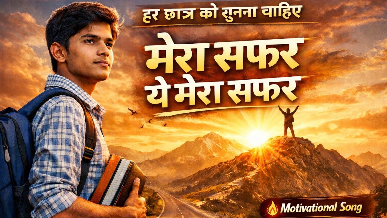 मेरा सफर ये मेरा सफर 🔥| Motivational Song For Students | Study Motivation | Hindi Inspirational Song