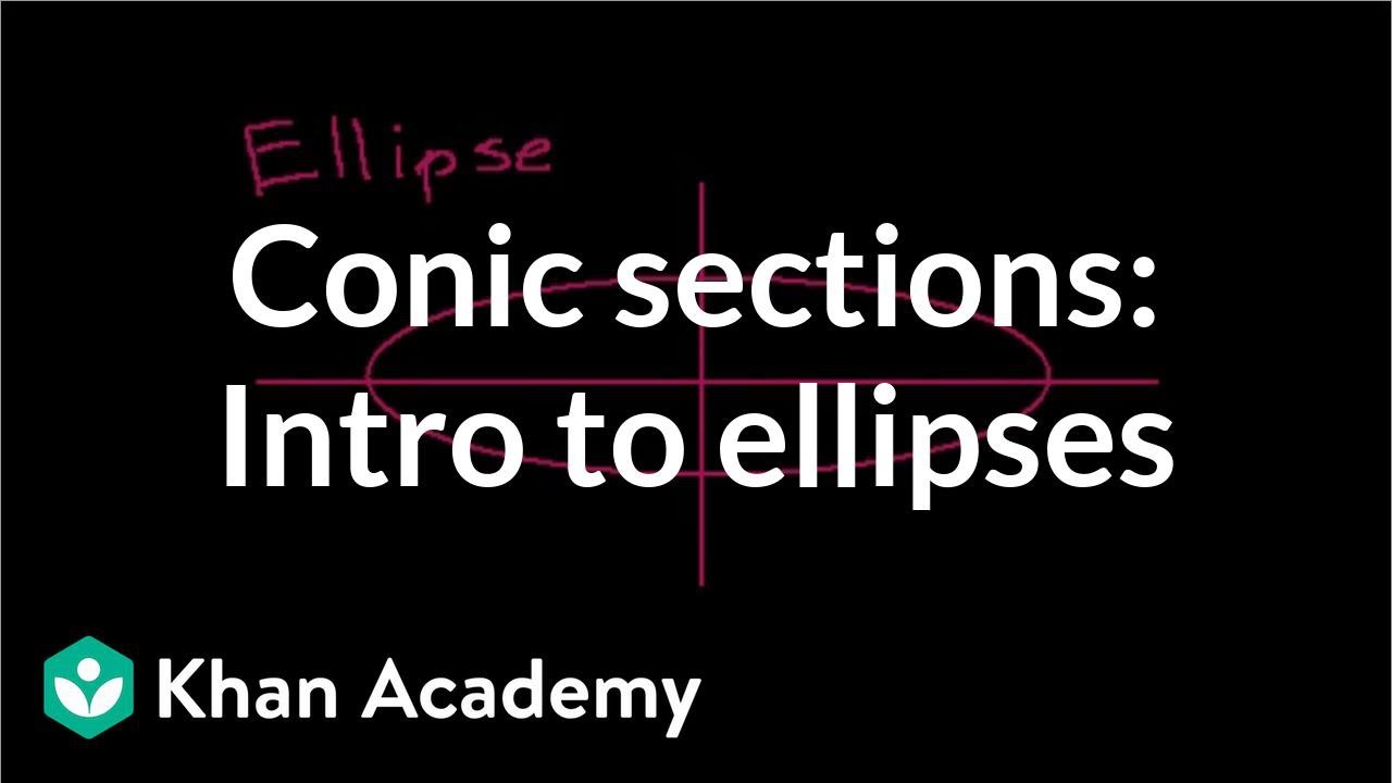 Conic sections: Intro to ellipse | Conic sections | Algebra II | Khan Academy
