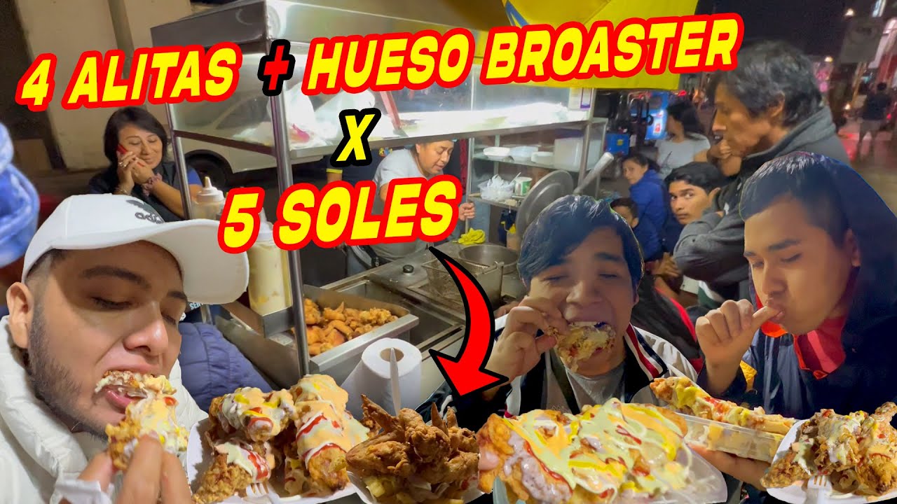 4 ALITAS BROASTER + HUESO BROASTER  x 5 SOLES 😋🍗
