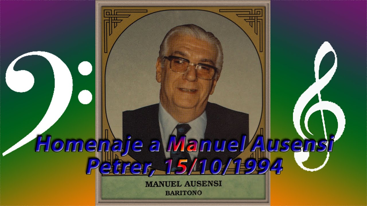 HOMENAJE MANUEL AUSENSI, BARÍTON0. Teatro Cervantes, Petrer.