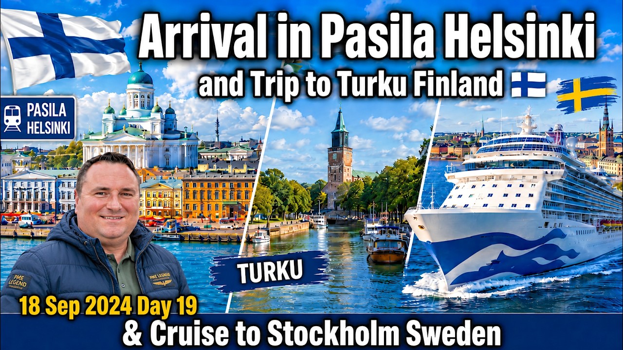 Arrival in Pasila Helsinki and Trip to Turku Finland🇫🇮& Cruise to Stockholm Sweden 18Sep 2024 Day 19
