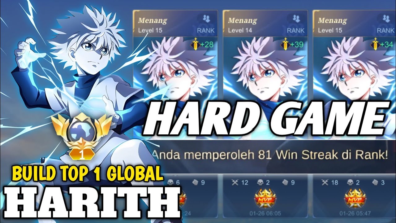 TOP GLOBAL HARITH CARRY TIM HARD GAME ! HARITH BEST GAMEPLAY - MLBB