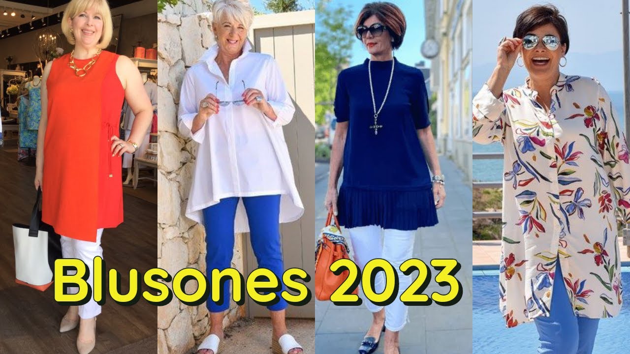 BLUSONES DE MODA 2023/2024 BLUSAS LARGAS PARA DAMA EN TENDENCIA  50+