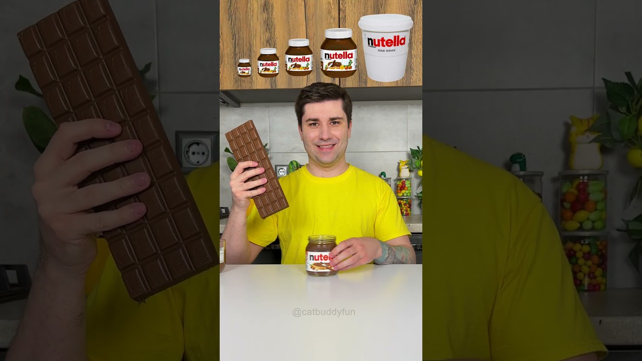 Giant Chocolate vs Nutella 🤣🍫😱 #shorts