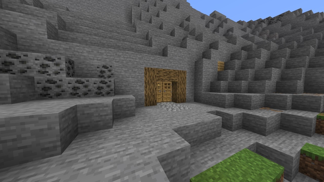 Building a Mountain Base - Minecraft Gameplay #1