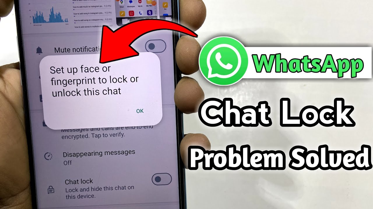WhatsApp set up face or fingerprint to lock or unlock this chat problem | whatsapp chat lock