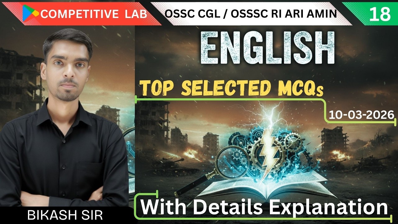 OSSC CGL | OSSSC RI ARI | SELECTED MCQs #bikashsirenglish7 #bikashsir #englishgrammar #ossc #osssc