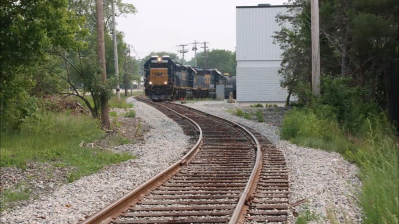 Abandoned railroad track restored - CSX at Myles Standish Industrial Taunton MA - 6/6/2023