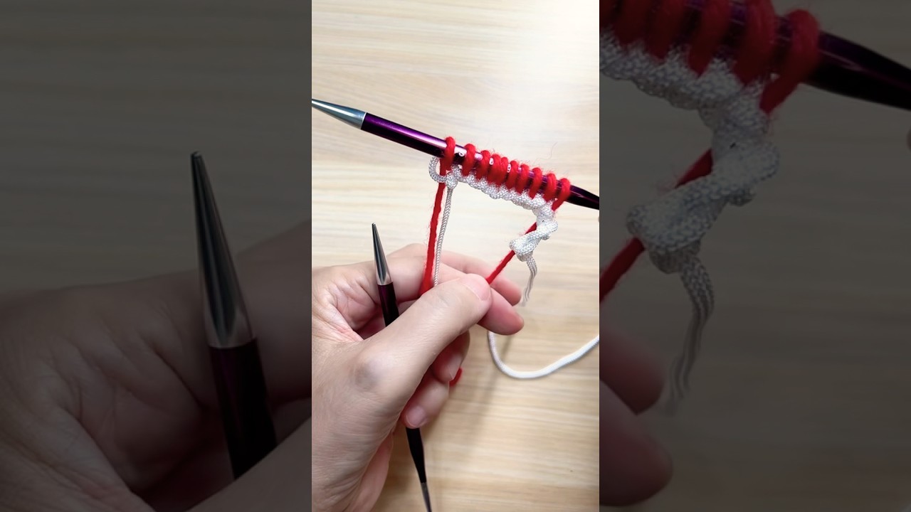 👩&zwj;🏫教學用的影片～棒針之別色線起針法 #棒針 #handmade #crochet #knittig #diy