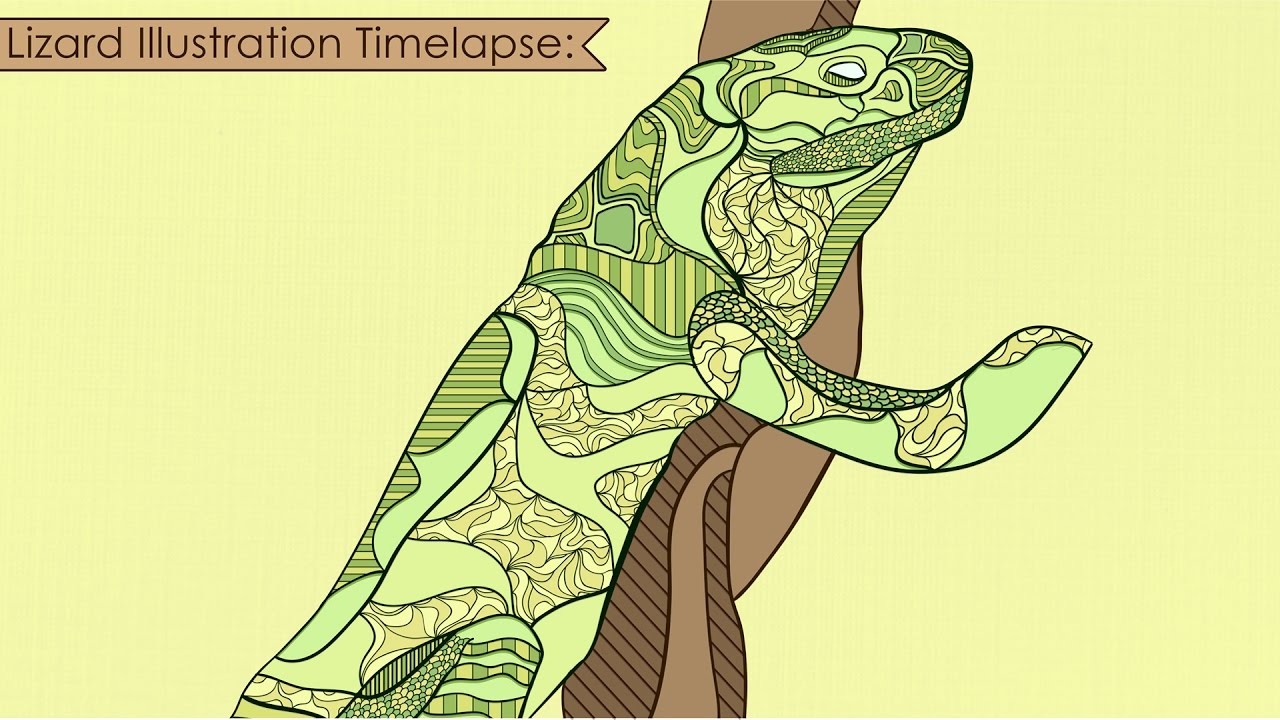 Lizard Illustration Timelapse