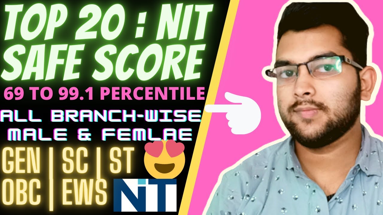 Top 20 NIT Safe Percentile | Top 20 Nit cutoff 2022 | Jee mains 2022 #nit_cutoff #