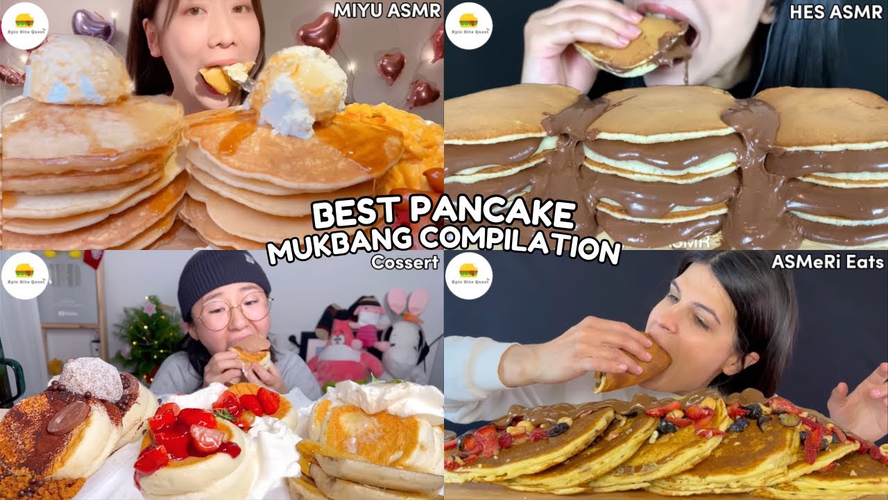 ASMR | BEST PANCAKE MUKBANG COMPILATION |
