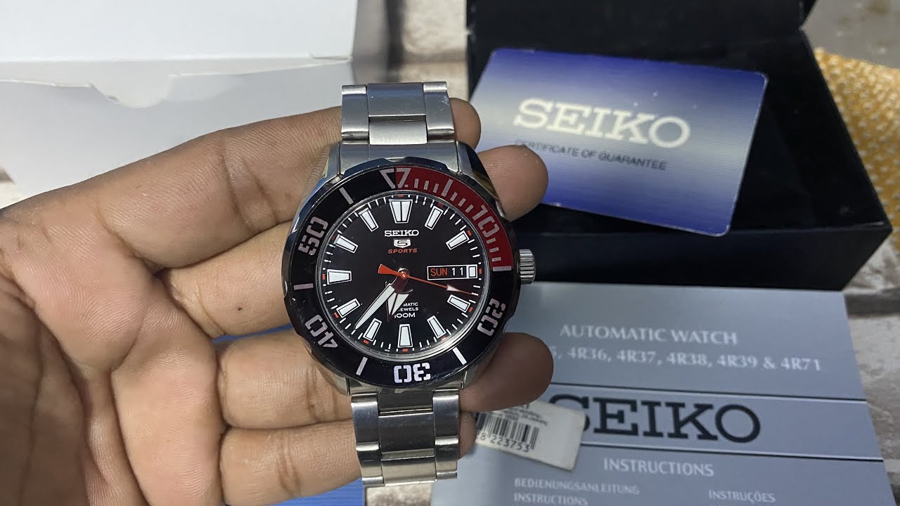 Seiko 5 sport automatic mesin4R36 waterproof 100meter