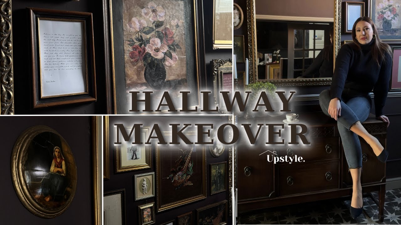 Moody Victorian Hallway Makeover on a Budget | DIY Gallery Wall Transformation! Frenchic Project