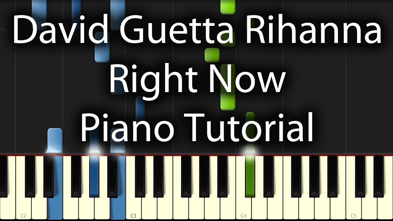 Rihanna / David Guetta - Right Now Tutorial (How To Play On The Piano)