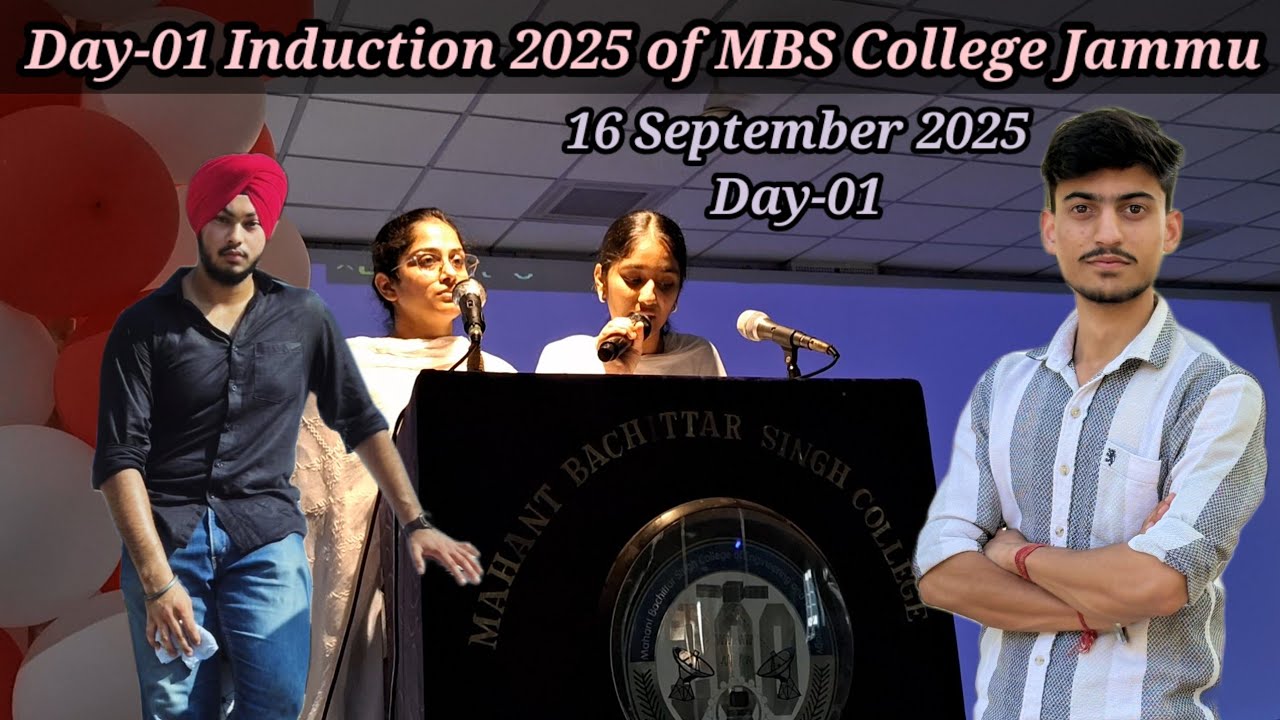 16 September 2025 | Induction Program 2025 | MBS College Jammu | 
