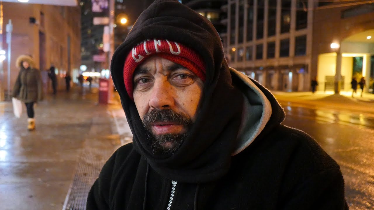 Homeless man in Toronto: 