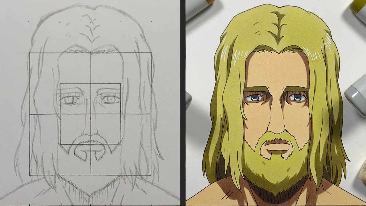 How to Draw Zeke Yeager Easy - Attack on Titan Season 4 (Shingeki no Kyojin / 進撃の巨人)