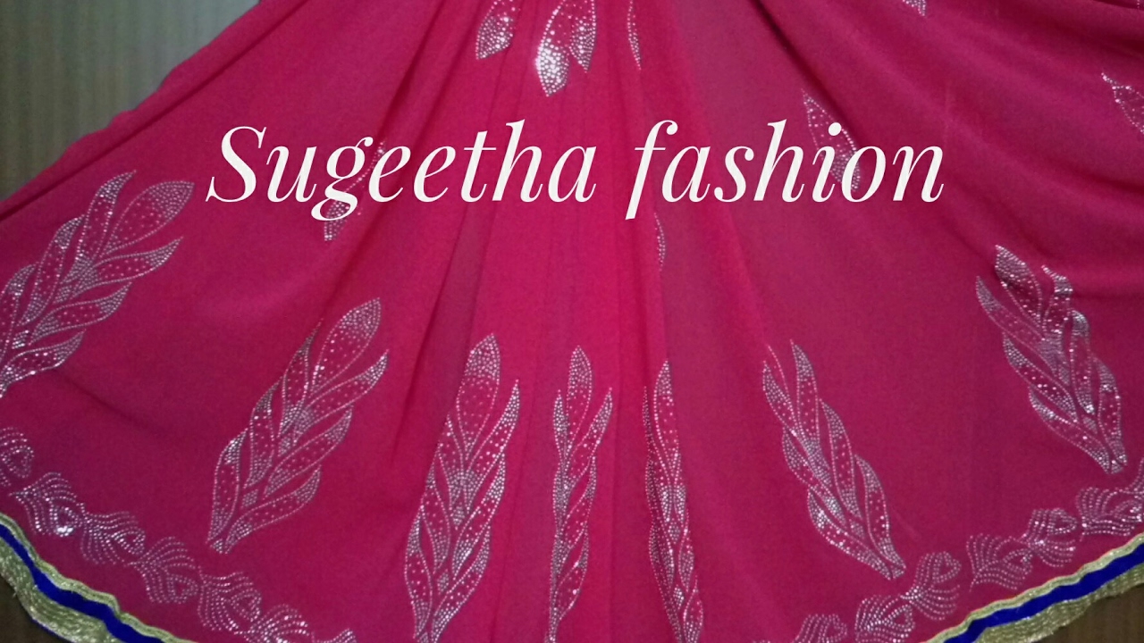 saree stone work tutorial