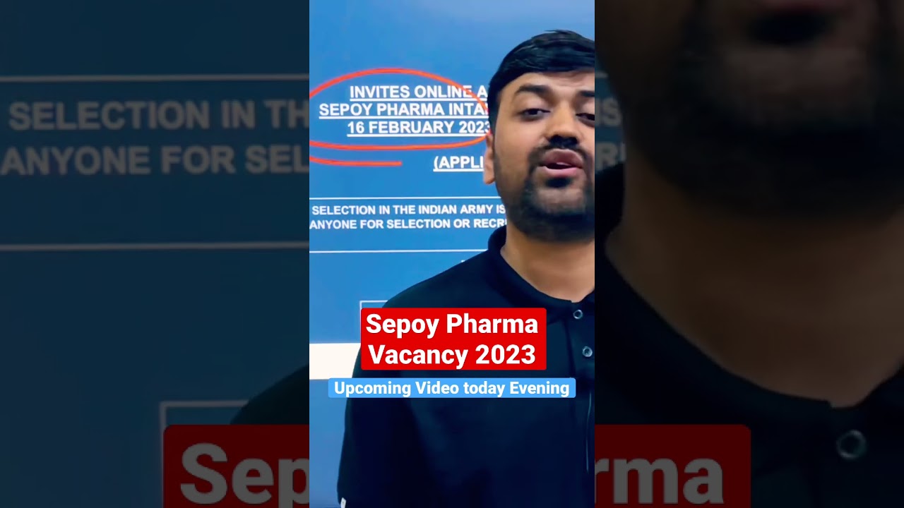 Sepoy pharma Vacancies 2023 || army pharma Vacancies 2023 || pharma jibs 