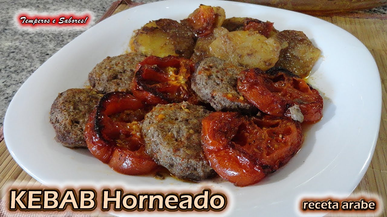 KEBAB DE CARNE HORNEADO receta Arabe, deliciosa y muy fácil