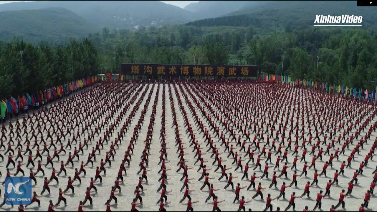Martial arts performance staged at Shaolin Temple scenic area in Henan, China