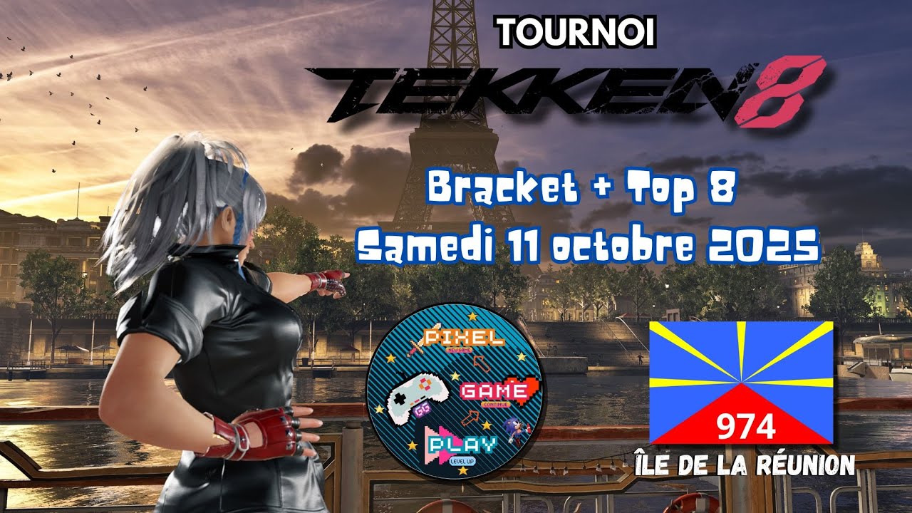 Tournoi Tekken 8 - Bracket et Top 8 - 11 Octobre 2025 - Pixel Game Play 974 - île de La Réunion