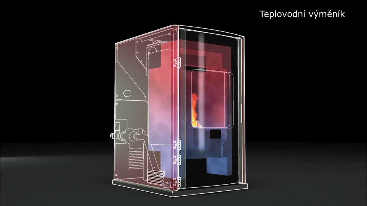 LEXTA - Peletová kamna s teplovodním výměníkem