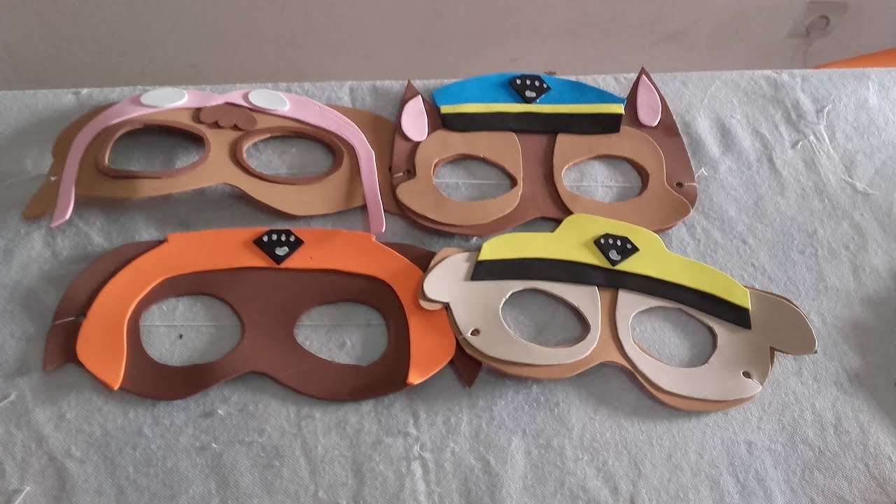 COMO FAZER MASCARAS PATRULHA CANINA EM EVA