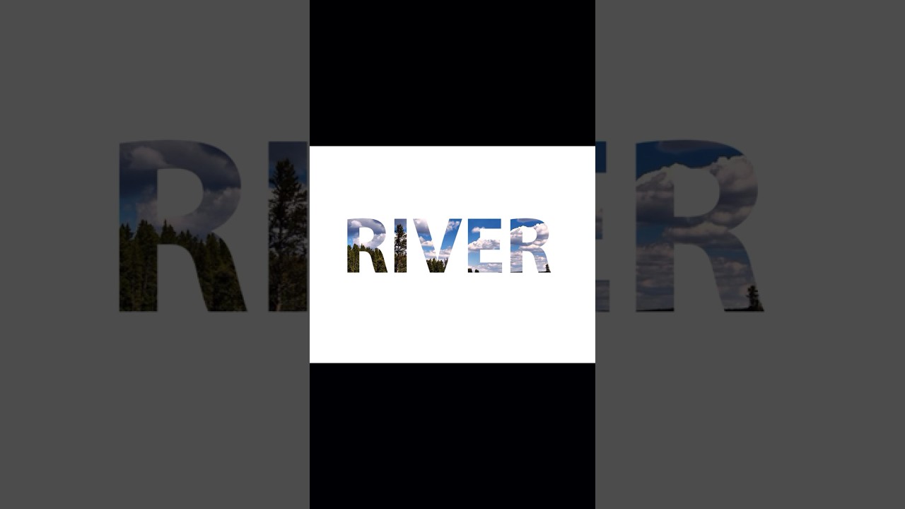 Clipping mask in text with simple steps in photoshop |Ps| #shorts