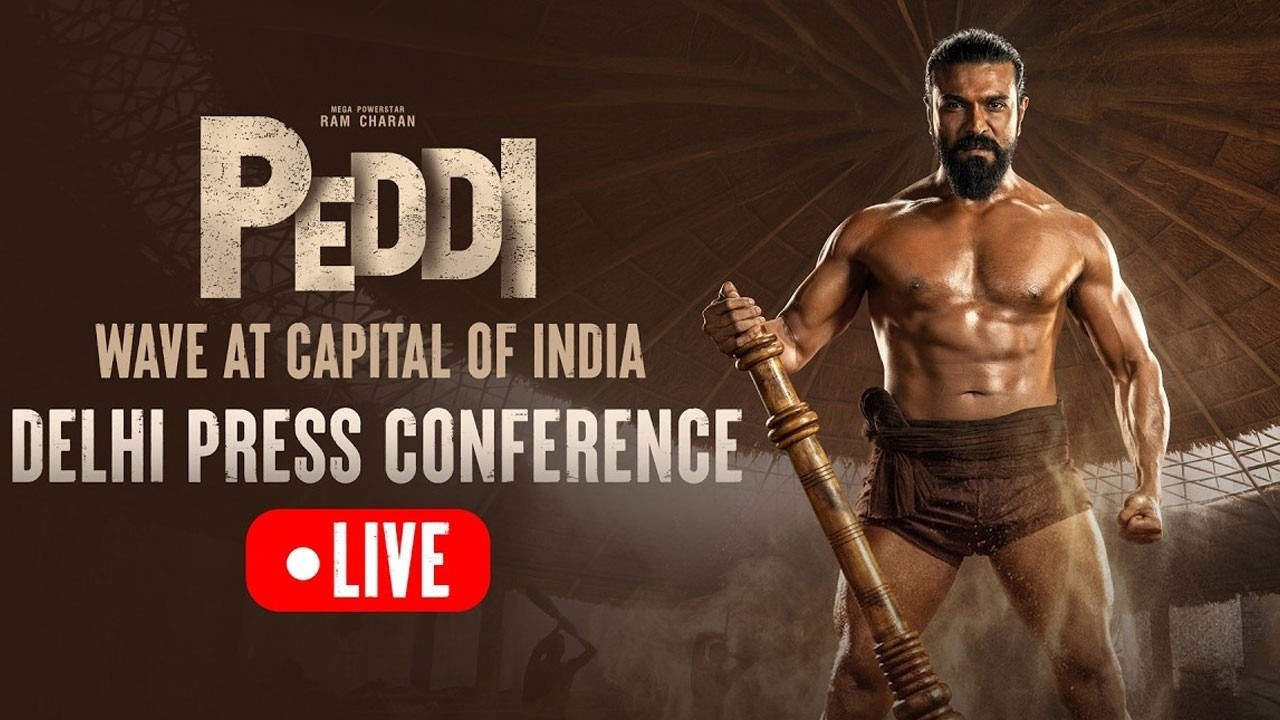 PEDDI Delhi Press Conference LIVE | Ram Charan, Janhvi Kapoor, Buchi Babu Sana