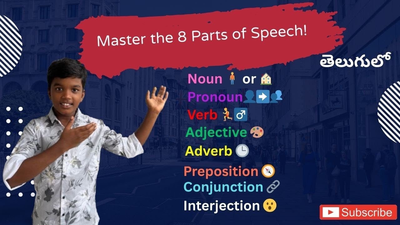 8 Parts of Speech in English |  English Grammar Basics | Parts of Speech