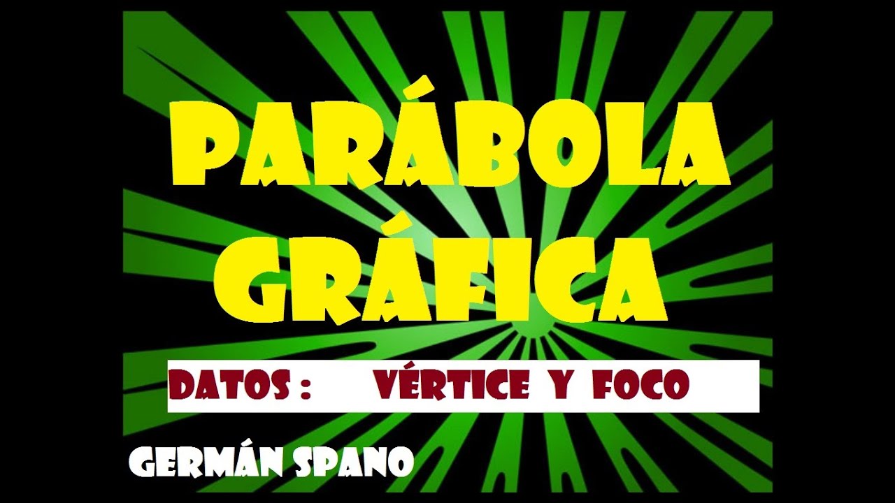 Grafico de Par&aacute;bola conociendo V&eacute;rtice y Foco