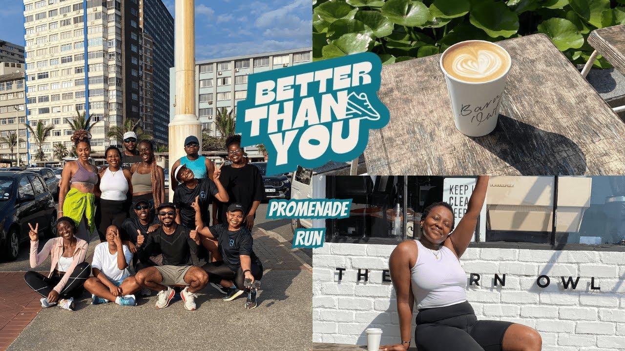 Durban Promenade Run with BetterThanYouSC + Post Run Coffee || South African YouTuber