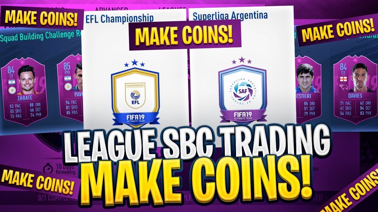 HOW TO MAKE COINS OFF LEAGUE SBCS - FIFA 19 Ultimate Team