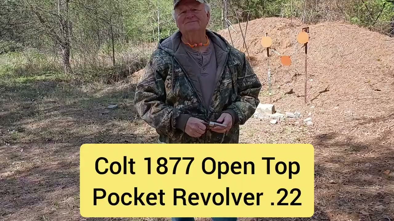 Стрельба из моего карманного револьвера Colt Open Top 1877 года выпуска, калибр .22.