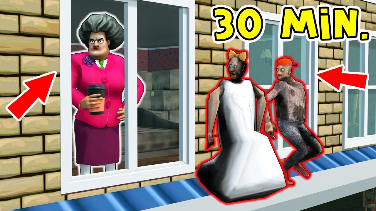 4 Ways to Rob Scary Teacher's House - funny horror animation (30 mins of fun)