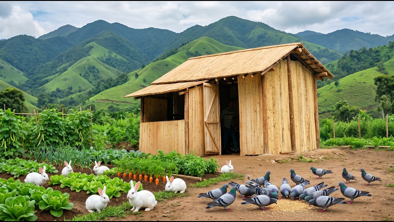 4 Months to Build a Wooden House and Forest Farm ALONE! (Complete Start-to-Finish DIY)