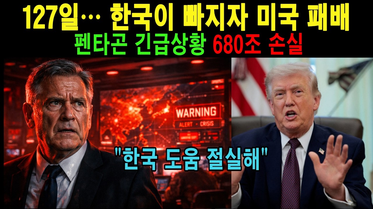 &ldquo;127일&hellip; 한국이 빠지자 미국 패배 시뮬레이션이 떴다&rdquo;