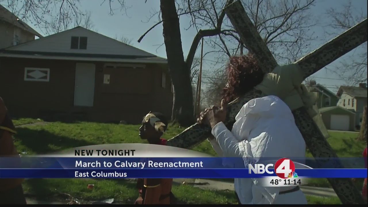 Church reenacts Jesus march to Calvary