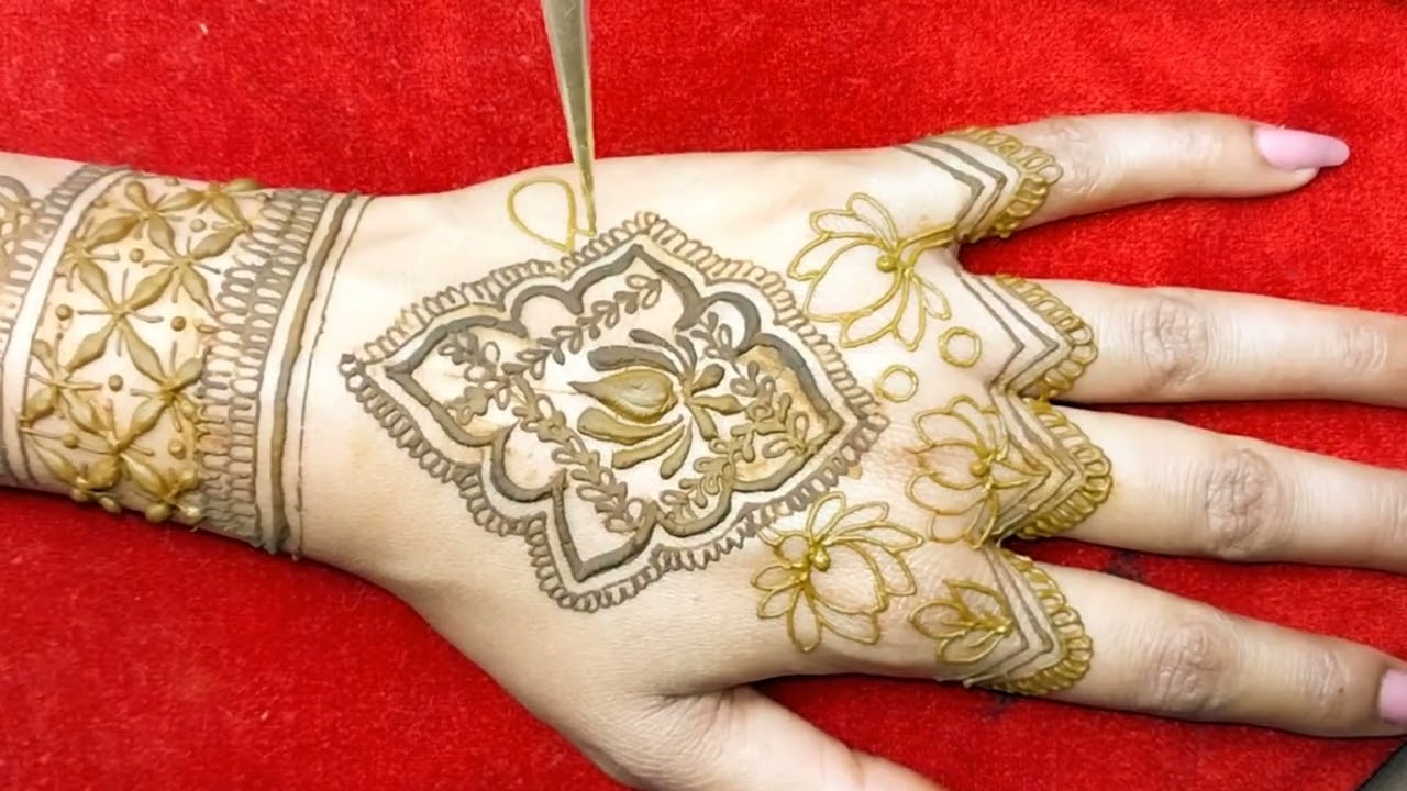 Beautiful mehndi design ||simple mehndi design ||back hand mehndi design ||Easy mehndi design ||