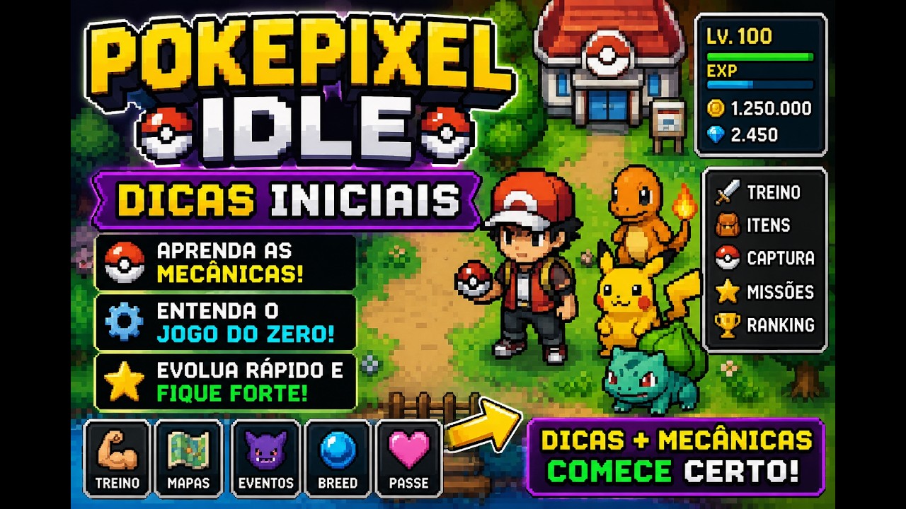 POKEPIXEL IDLE - DICAS INICIAIS - TUDO QUE VOC&Ecirc; PRECISA SABER !!!