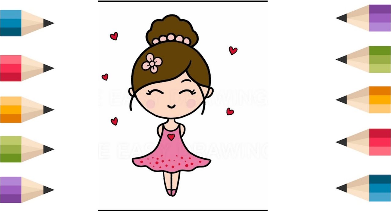 Beautiful baby Girl Drawing for kids, Painting & Coloring for kids, Toddlers |  Draw Together 🎨 🎨🎨