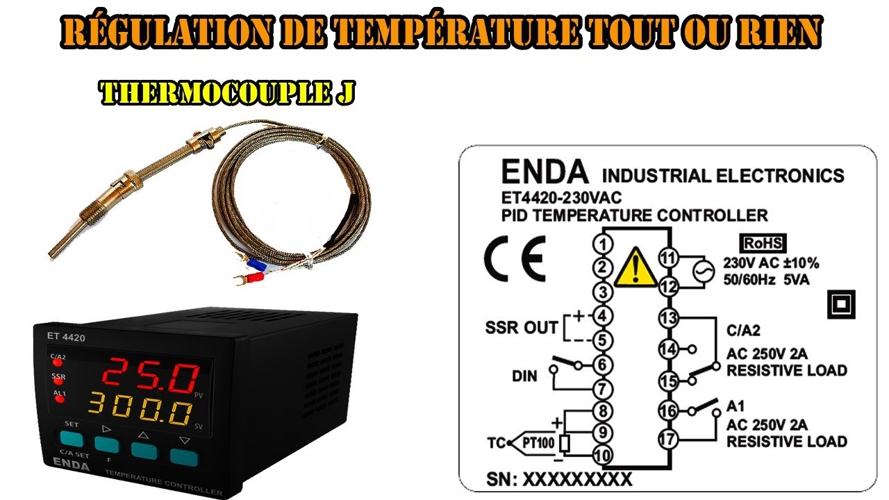 RÉGULATEUR DE TEMPÉRATURE TOR PID ENDA ET 4420