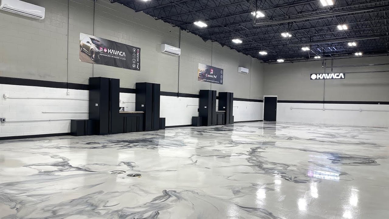 INSTALLING MY DREAM SHOP FLOOR!!! OLD NAPA Dream shop build!
