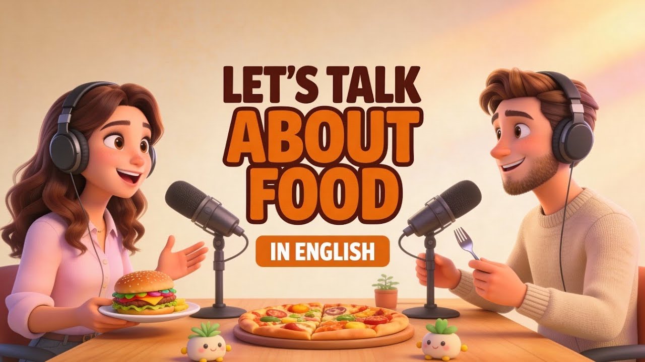Easy English Conversation Podcast | Talking about food in English | Learn English Fast | ep 21