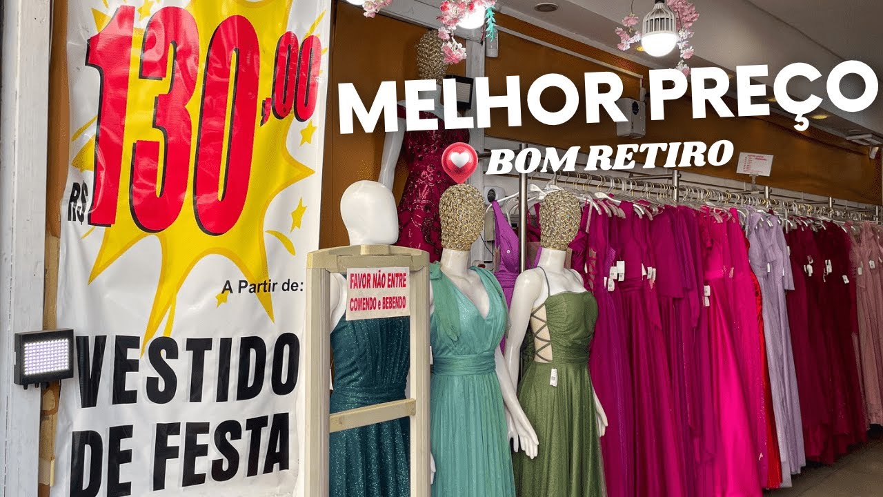 MODA FESTA no BOM RETIRO A partir de R$ 129,99 Vestidos para Madrinhas - Formatura do P ao Plus Size
