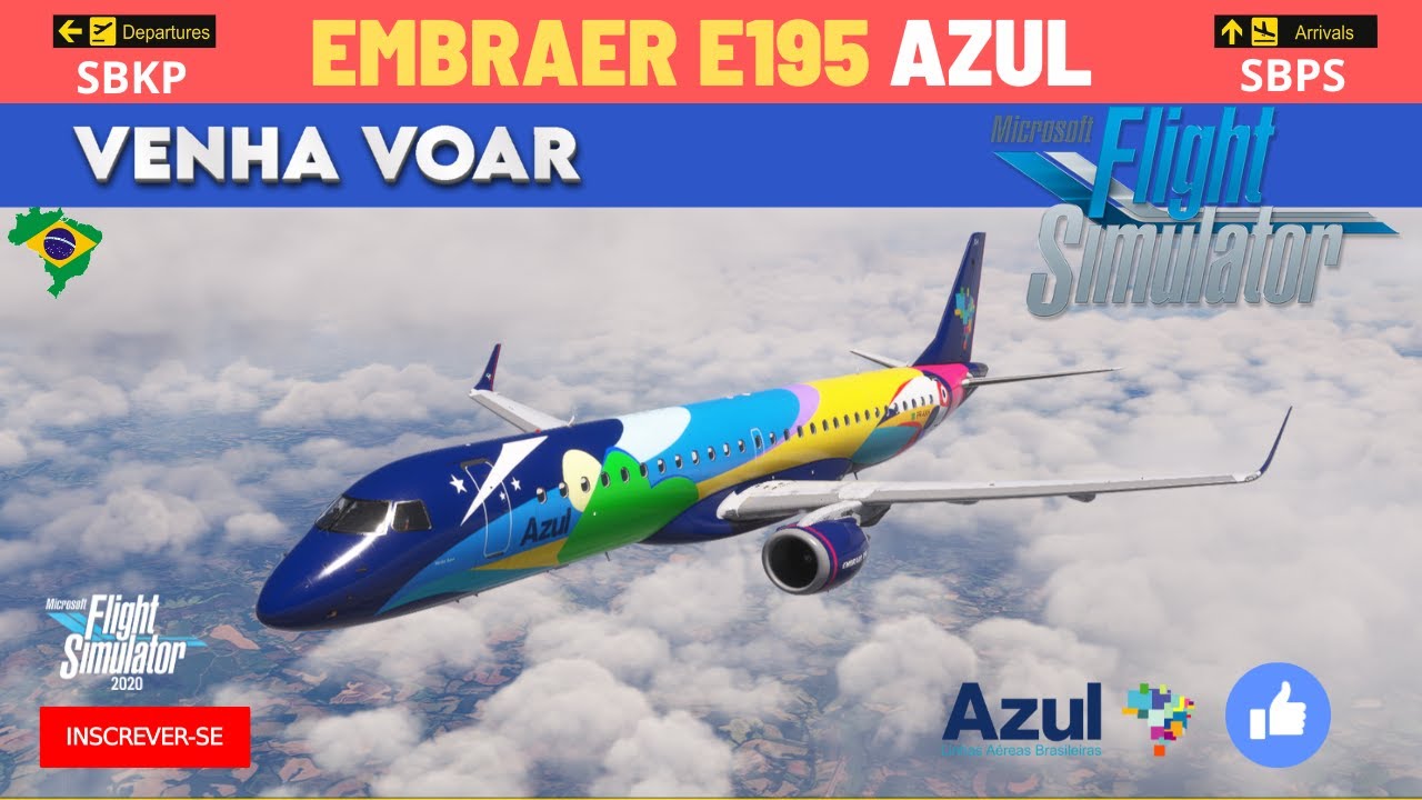 E-195 AZUL LINHAS AÉREAS I SBKP - SBPS I CAMPINAS - PORTO SEGURO | IFR MSFS2020